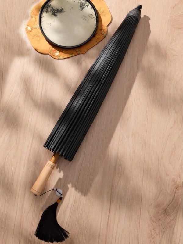 Black Calligraphy Oil - paper Umbrella: A Blend of Tradition and Creativity