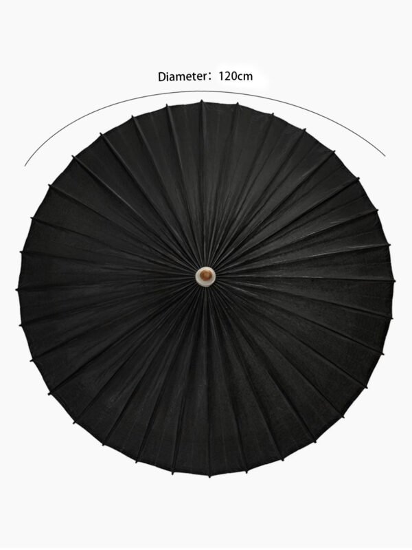 Black Calligraphy Oil - paper Umbrella: A Blend of Tradition and Creativity - immagine 11